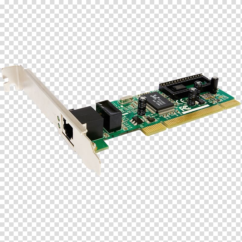 Conventional PCI Network Cards & Adapters Gigabit Ethernet PCI Express Computer network, low profile transparent background PNG clipart
