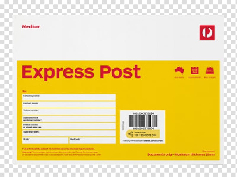 Australia Post Express mail Satchel, office promotions transparent background PNG clipart