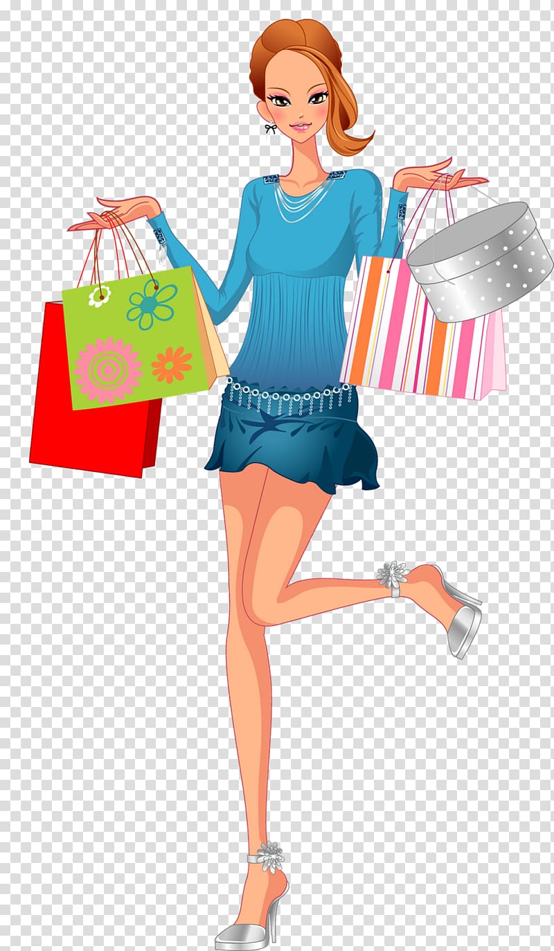 Fashion Shopping Woman , shopping bag transparent background PNG clipart