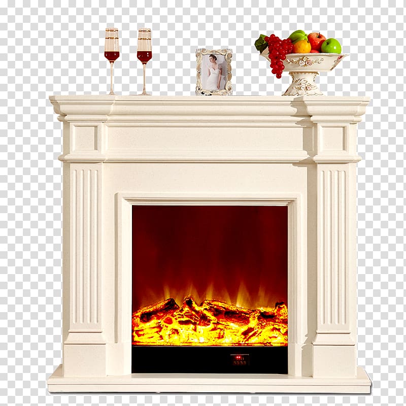 Fireplace Chimney Flame, White European fireplace fire material transparent background PNG clipart