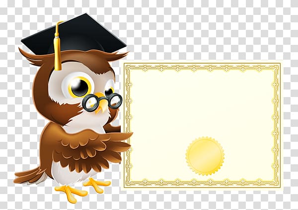 Owl , Pointing to the wood owl glasses transparent background PNG clipart