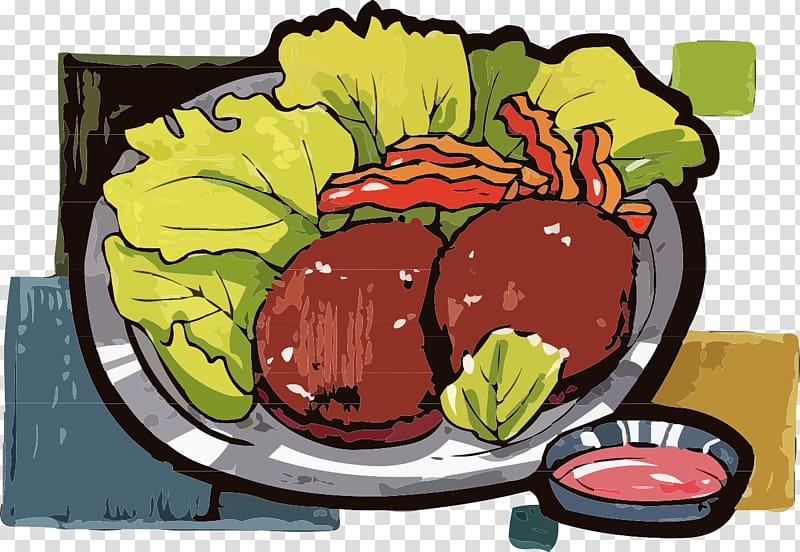 Food Cartoon Illustration, Menu element transparent background PNG clipart
