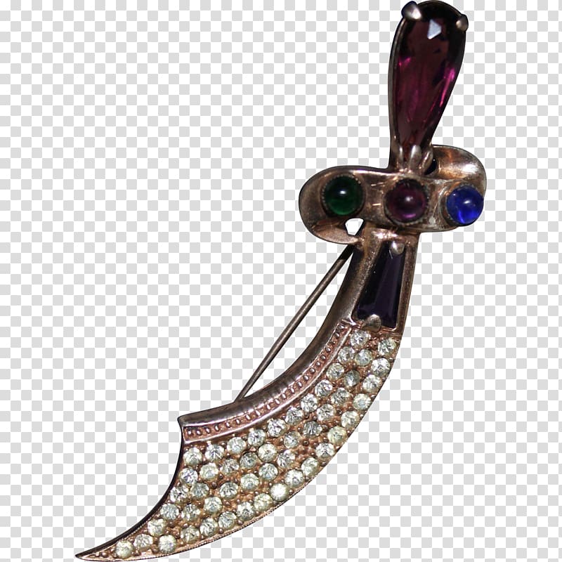 Brooch Pendant Jewellery Scimitar Sword, jewellery transparent background PNG clipart