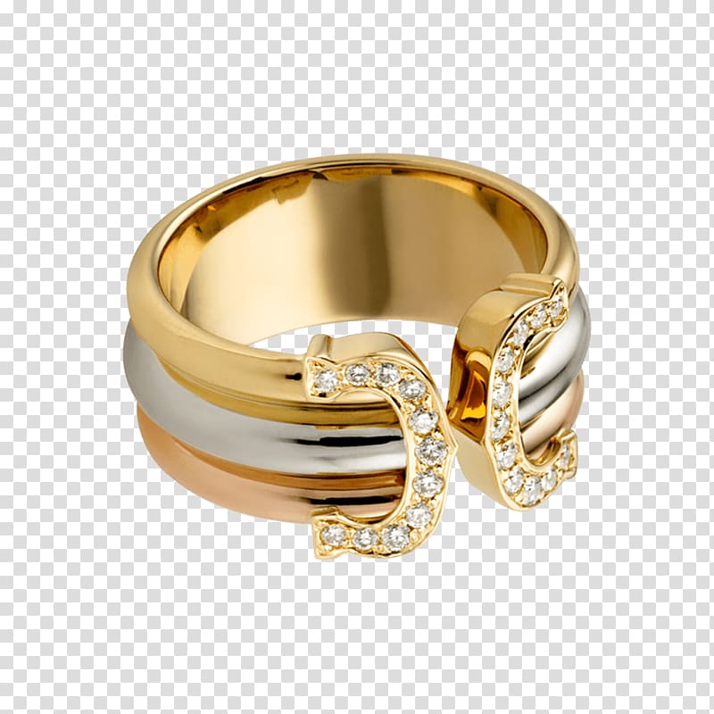 Earring Cartier Bijou Diamond, Gold Ring transparent background PNG clipart