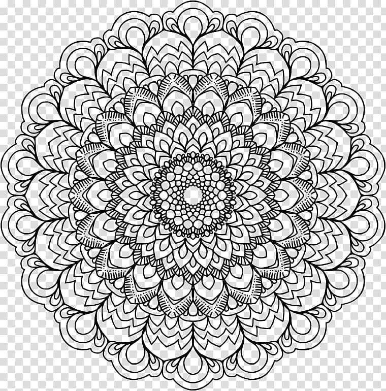 Mandala Drawing Coloring book, others transparent background PNG clipart