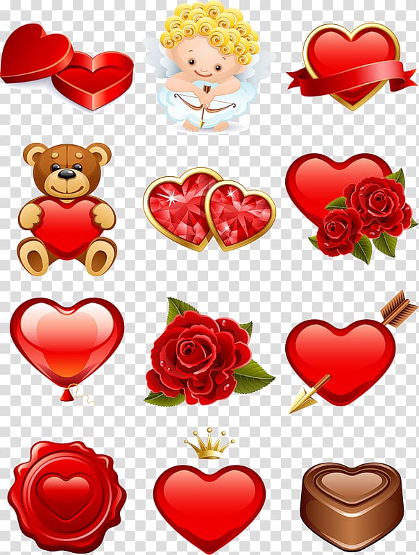 Paper Valentine\'s Day Sticker graphics, laminas para decoupage transparent background PNG clipart