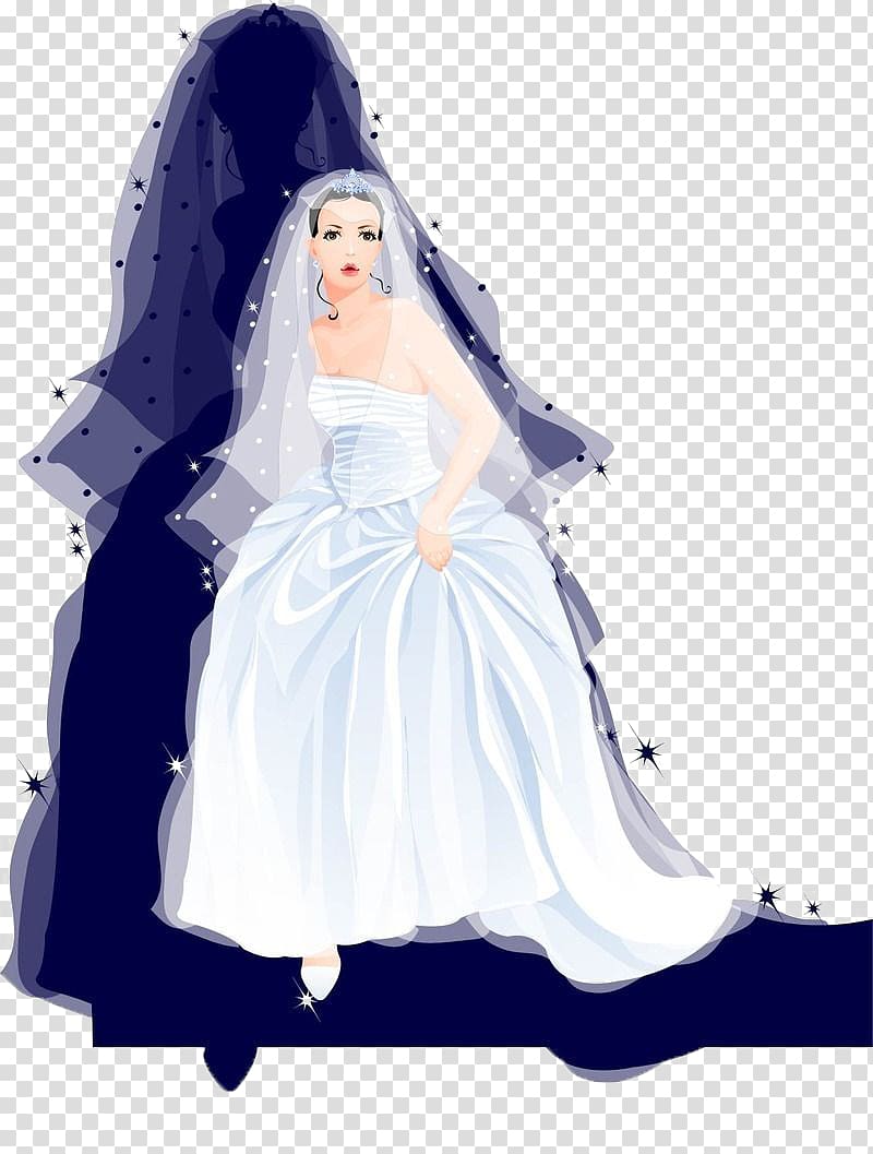 Wedding dress White Bride, White wedding dress transparent background PNG clipart