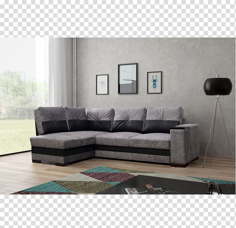 Couch Furniture Poland Particle board Woven fabric, grau transparent background PNG clipart