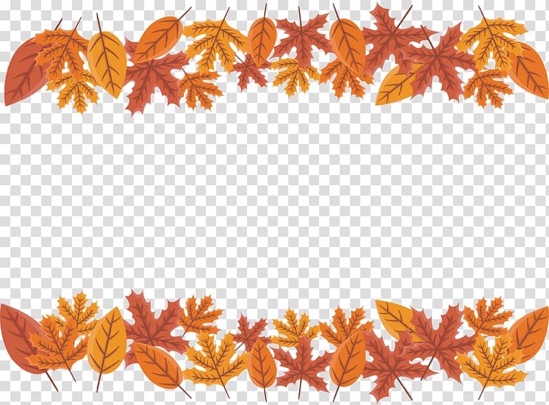 Flaming maple leaf border transparent background PNG clipart