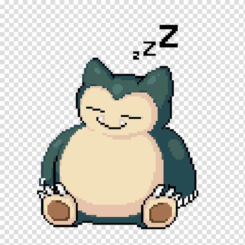 Snorlax Pixel art Pokémon, pokemon transparent background PNG clipart