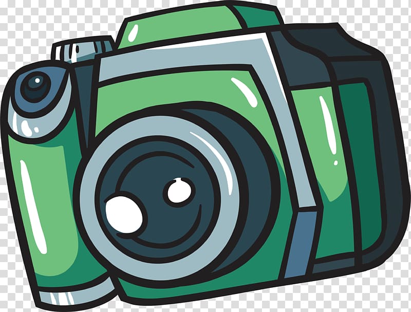 Camera Computer file, Green hand drawn camera transparent background PNG clipart