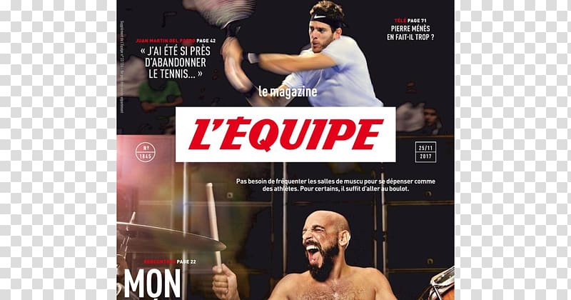 Le magazine L\'Équipe 25 November Sports Boxing glove, open magazine transparent background PNG clipart
