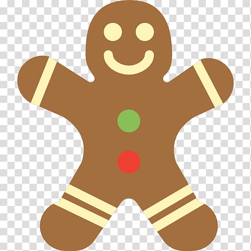 Gingerbread man Cookie Icon, A little biscuit man transparent background PNG clipart