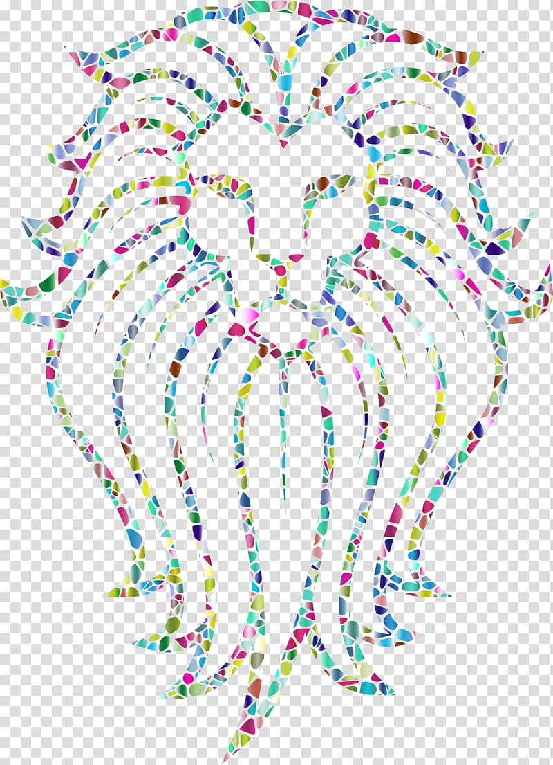 Tattoo machine Line art Mehndi , lion face transparent background PNG clipart