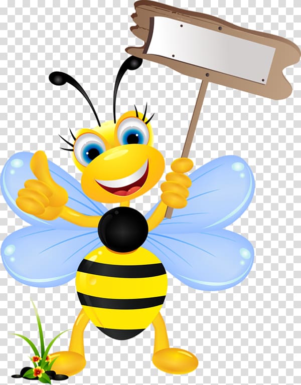 Bee Cartoon , bee theme transparent background PNG clipart