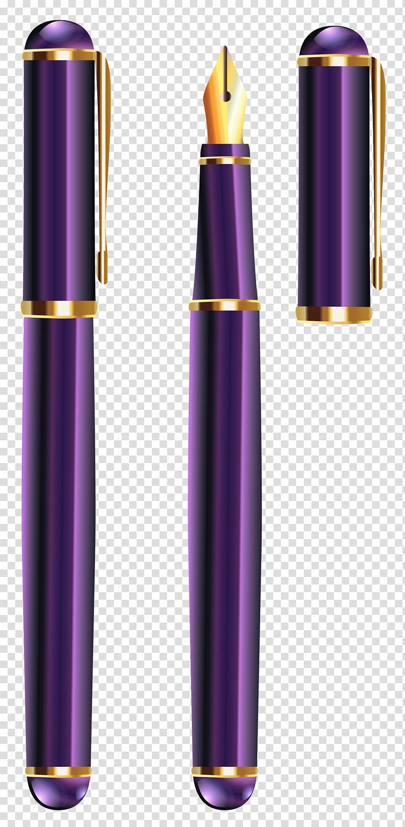 purple fountain pen illustration, Paper Ballpoint pen Purple, Ballpoint Pen transparent background PNG clipart