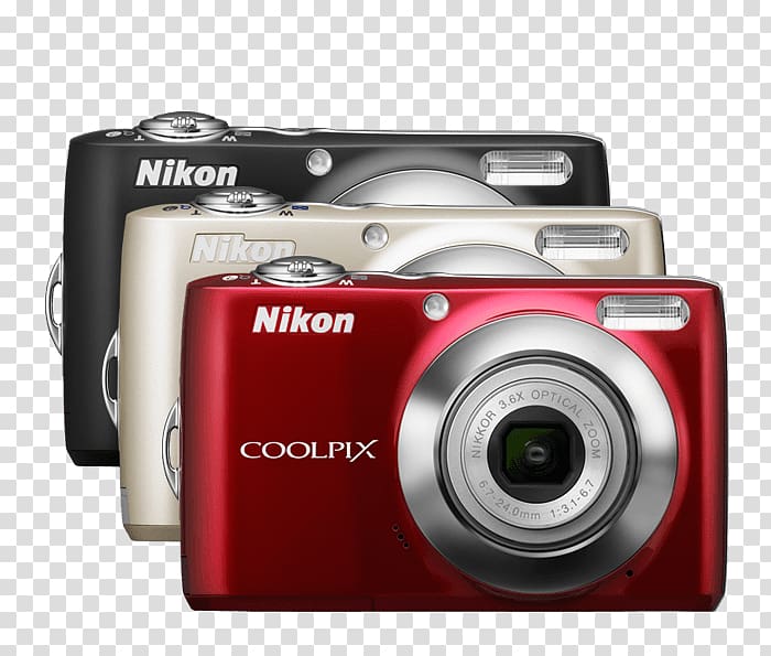 Camera Nikon 12 mp Zoom lens Digital SLR, Camera transparent background PNG clipart