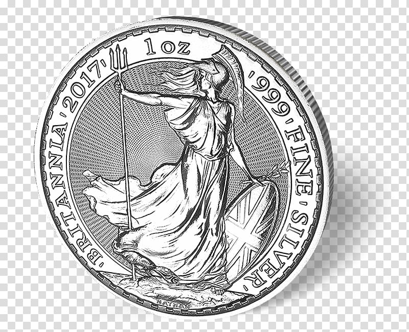 Britannia Bullion coin Silver coin, silver coin transparent background PNG clipart