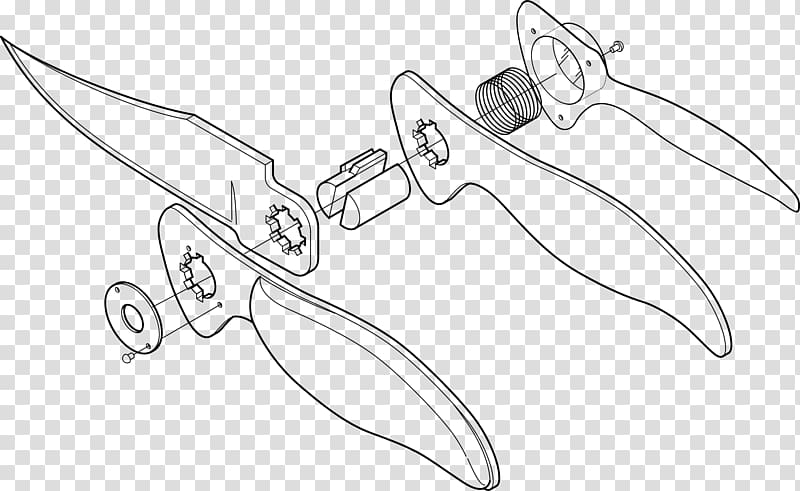 Pocketknife Exploded-view drawing Swiss Army knife, knives transparent background PNG clipart