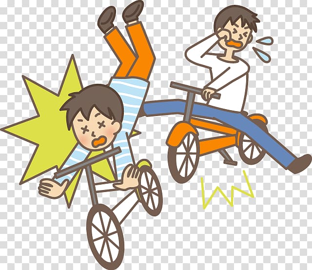 bicycle accident clipart