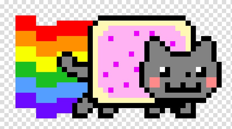Nyan Cat Pixel art YouTube, origami letters transparent background PNG clipart