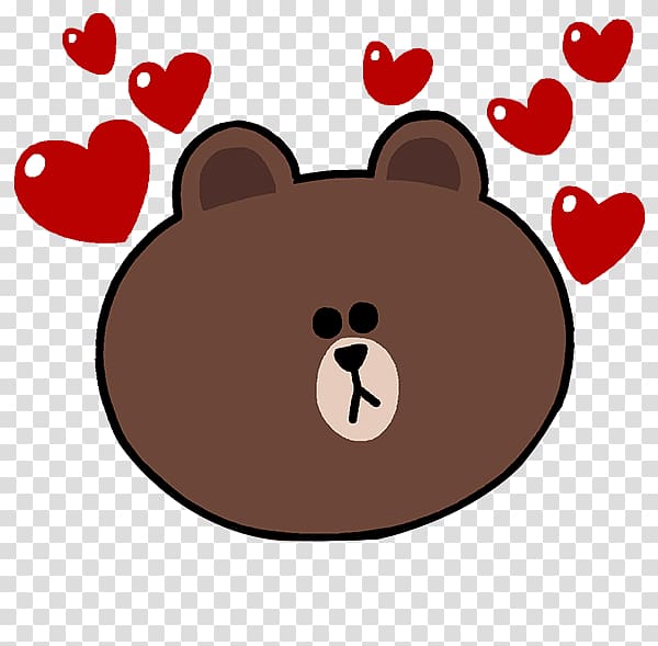 Line Friends Bear, line transparent background PNG clipart