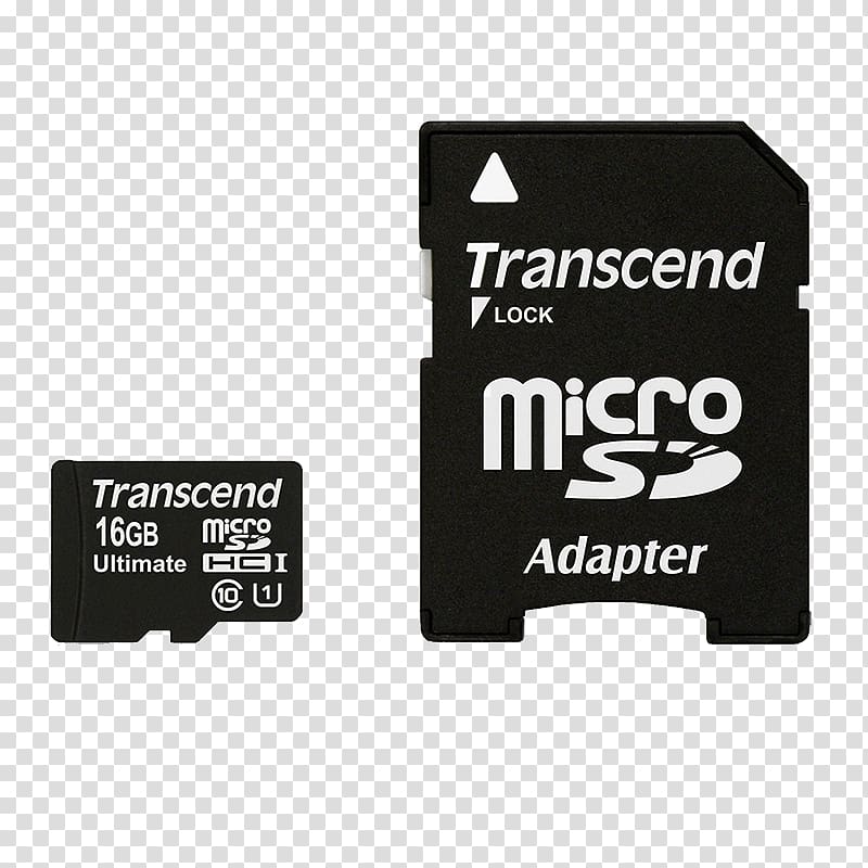 MicroSD Secure Digital Flash Memory Cards Transcend Information SDXC, Camera transparent background PNG clipart