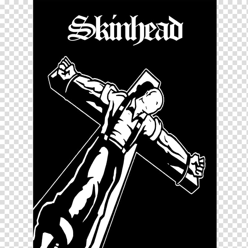 Trojan skinhead Oi! Rude boy Symbol, crucified skinhead transparent background PNG clipart
