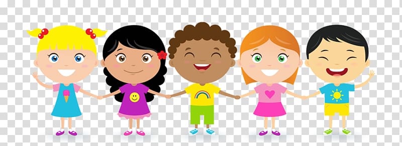 five children holding hands illustration, Child Drawing , children holding hands transparent background PNG clipart