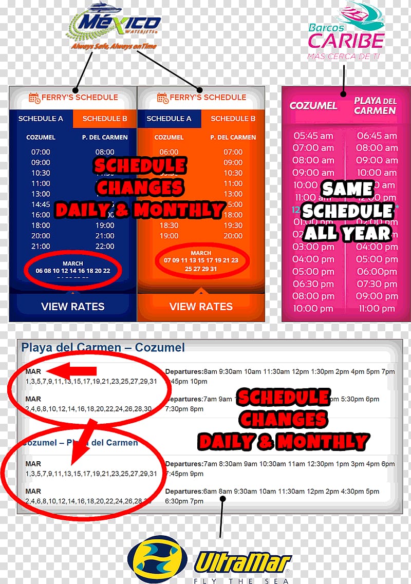 San Miguel de Cozumel Ferry UltraMar Playa del Carmen Pump-jet Schedule, ferry transparent background PNG clipart