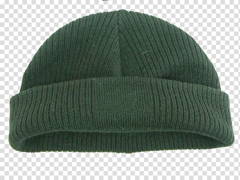 Beanie Woolen Knit cap Green, Dark green wool cap transparent background PNG clipart