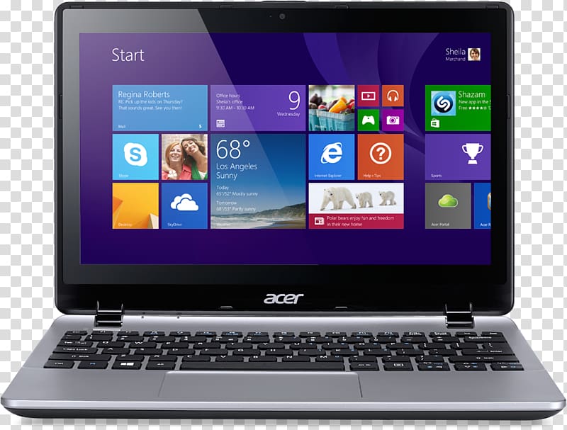 Laptop Acer Aspire Notebook Acer Aspire V3-112P, Laptop transparent background PNG clipart
