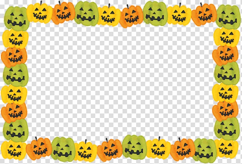 halloween pumpkin frame border transparent background PNG clipart