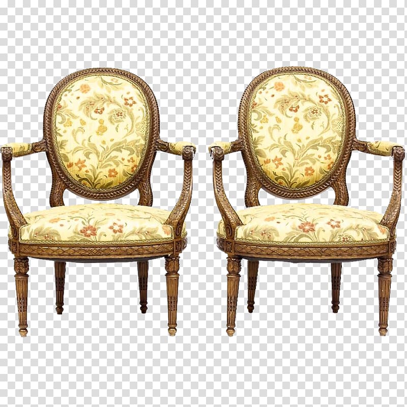 Louis XVI style Chair Bergère Fauteuil Commode, chair transparent background PNG clipart