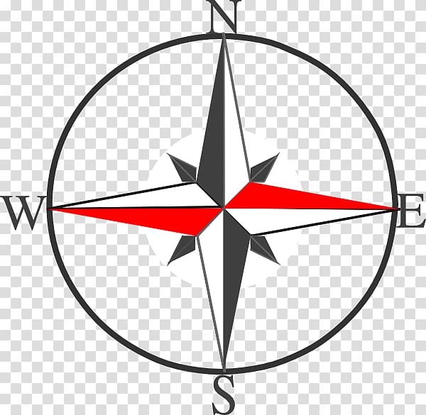 North Compass rose , dark grey transparent background PNG clipart