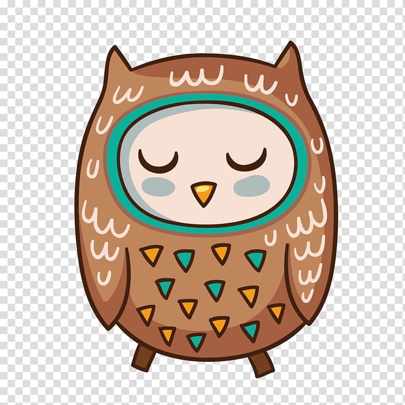 Owl Bird Cartoon Illustration, cute owl transparent background PNG clipart