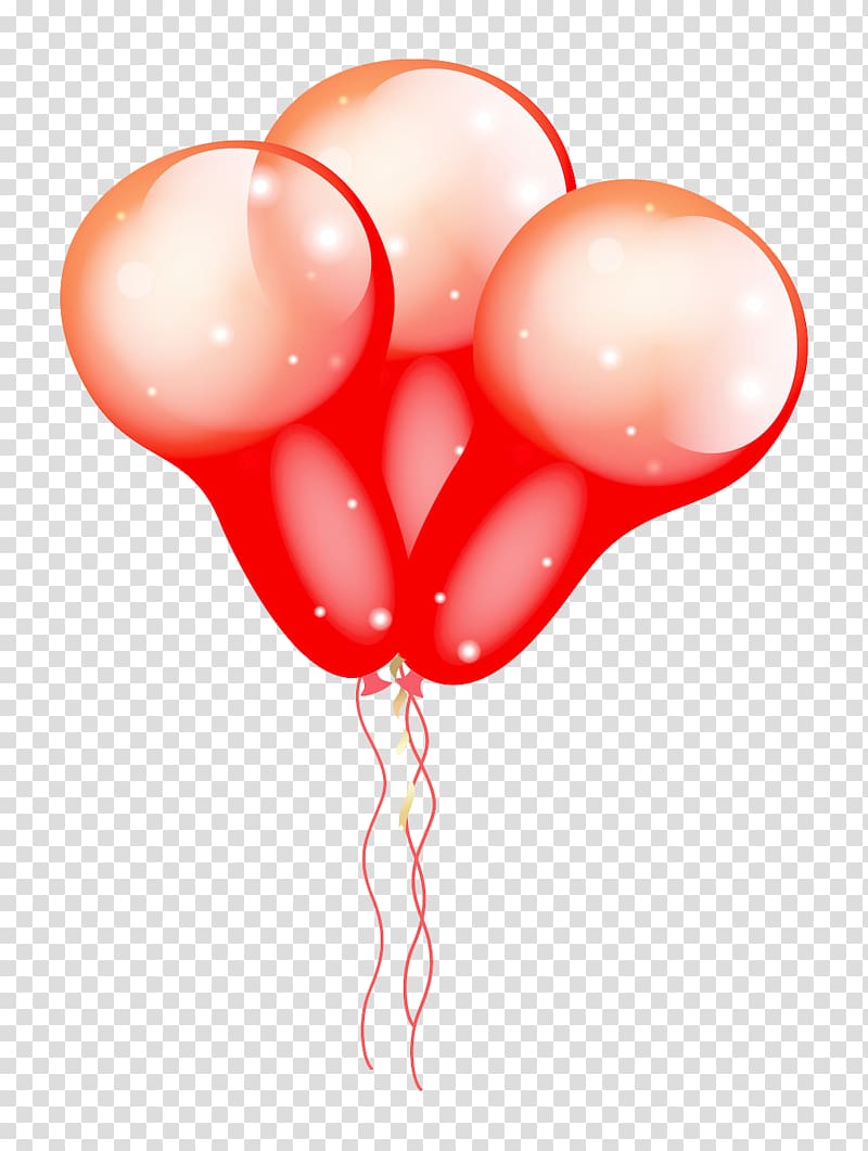 Balloon Ribbon, Deformation texture of red balloons transparent background PNG clipart