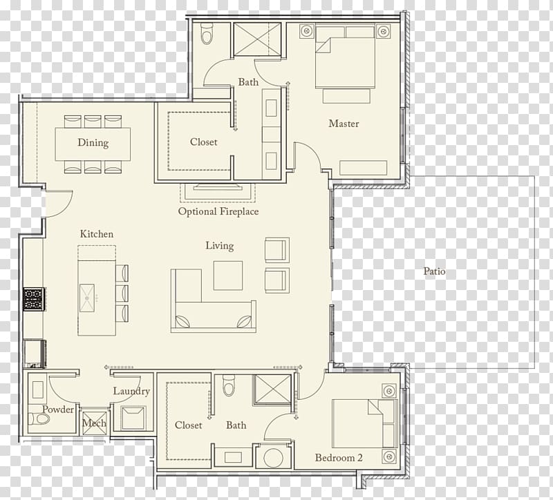 Floor plan Residential area Property, muslin transparent background PNG clipart