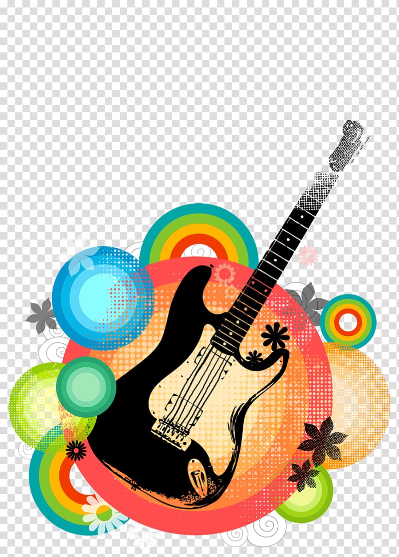 electric guitar art, Poster Guitar , Art Posters electric guitar background material transparent background PNG clipart