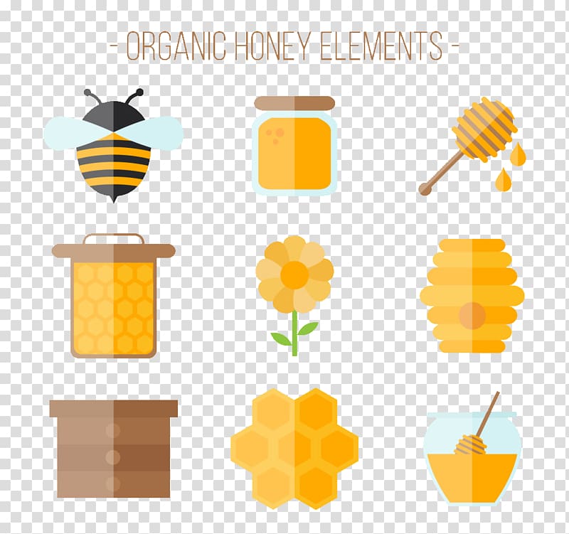 Honey bee Honey bee, Bees small element transparent background PNG clipart