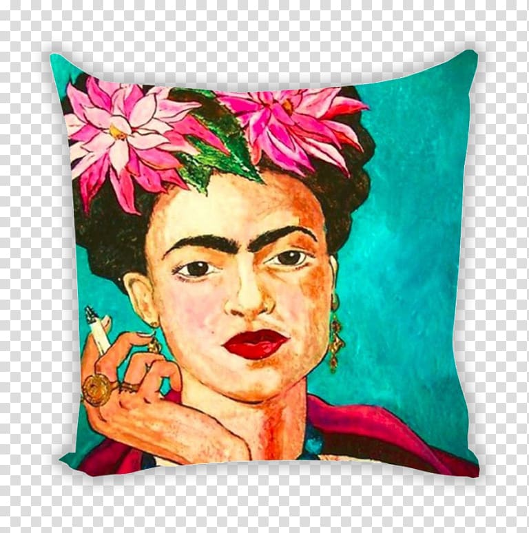 Frida Kahlo Self-Portrait with Thorn Necklace and Hummingbird Painting, painting transparent background PNG clipart
