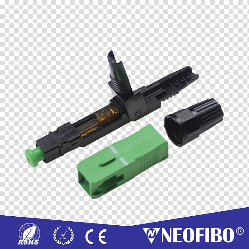 Optical fiber connector Single-mode optical fiber Electrical connector Optics, fiber optics transparent background PNG clipart
