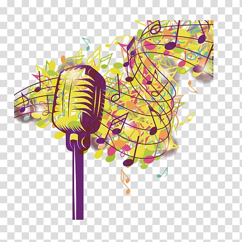 Microphone Musical note, Cool microphone transparent background PNG clipart