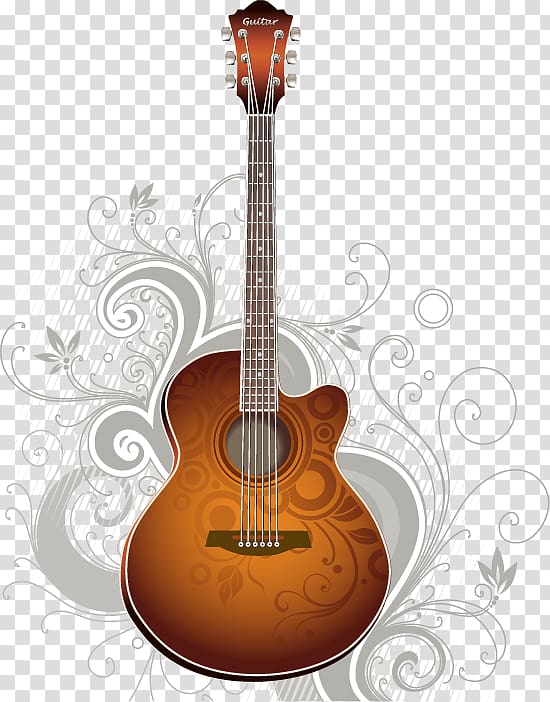 Gibson Les Paul Acoustic guitar Banjo guitar, Musical elements transparent background PNG clipart