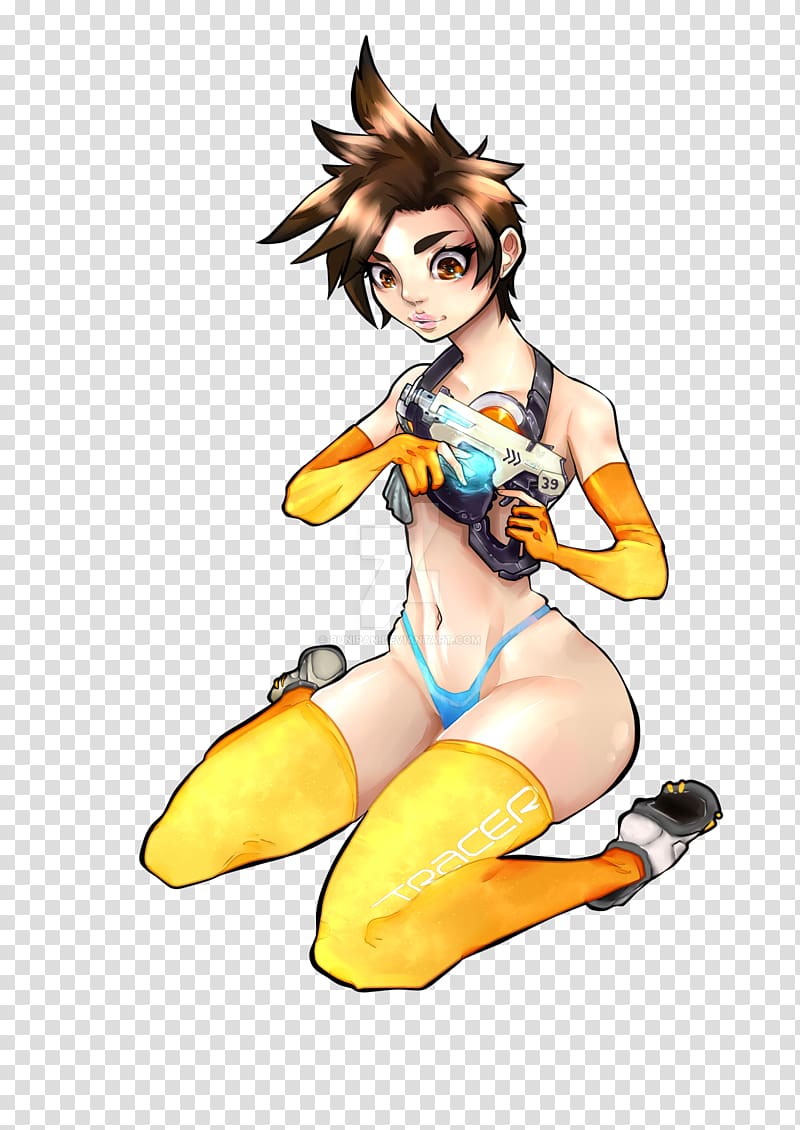 Overwatch and pornography Tracer Fan art , others transparent background PN...