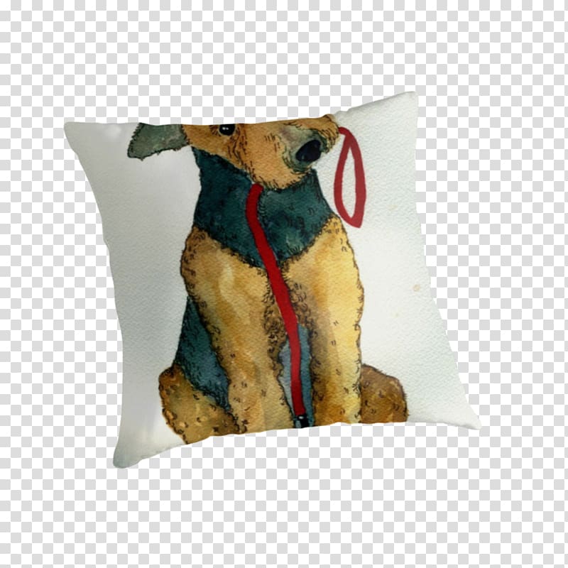 Airedale Terrier Dog breed Throw Pillows Cushion, Airedale Terrier transparent background PNG clipart