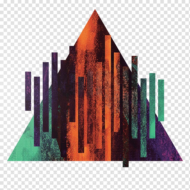 purple and orange triangle illustration, Geometry Geometric shape Banner, Triangle Geometry transparent background PNG clipart