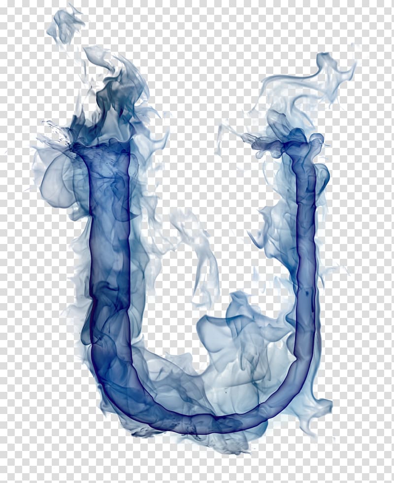 Letter U Y Initial, textura azul transparent background PNG clipart