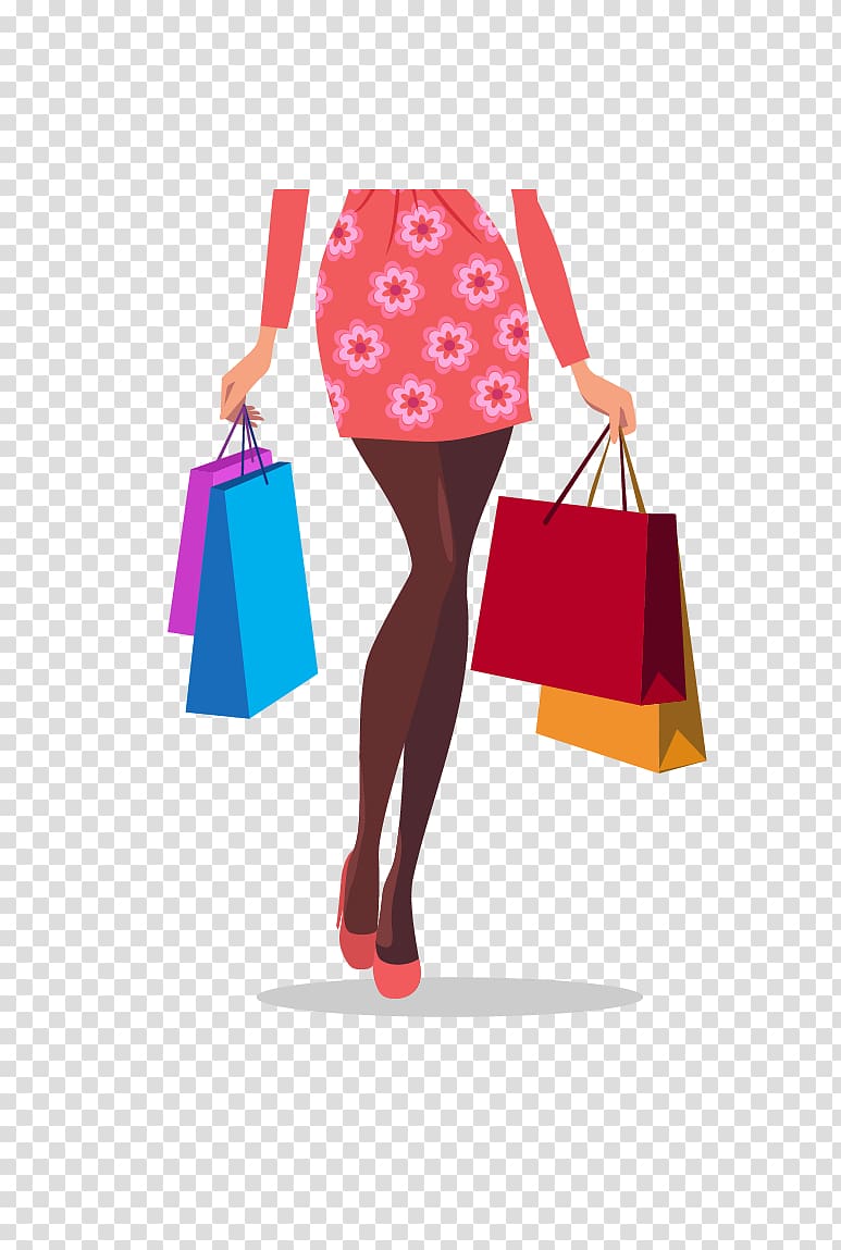 New York City Shopping Fashion, Shopping Girl legs transparent background PNG clipart