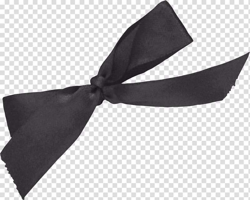 Black Ribbon , Black bow transparent background PNG clipart